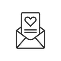 Heart Love Letter Love Icon Or Logo Vector Illustration