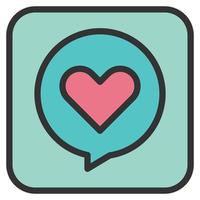 Heart Love Message Love Icon Or Logo Vector Illustration