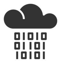 Cloud Data Technology Services Database Download Icon Vector, Network vector