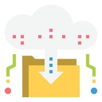 Cloud Data Technology Services Network Download Icon Vector, Database vector