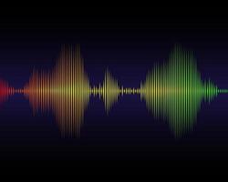 Music sound waves vector