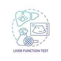 Liver function test blue gradient concept icon. Laboratory test procedure. Diagnostic service abstract idea thin line illustration. Isolated outline drawing. vector