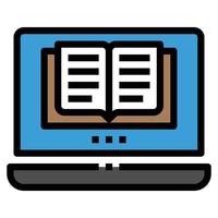 Education Study Online Icon Vector ,