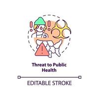 Threat to public health concept icon. Social issue of homelessness abstract idea thin line illustration. Disease outbreak. Isolated outline drawing. Editable stroke. vector