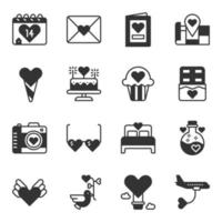 Love Heart icons vector illustration , wedding and happy birthday