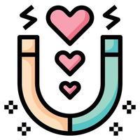 Engagement Love icon line color vector illustration