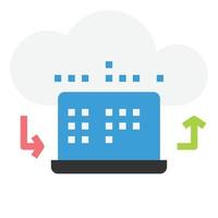 Cloud Data Technology Services Network Download Icon Vector, Database vector