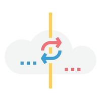 Cloud Data Technology Services Network Download Icon Vector, Database vector