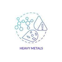 Heavy metals blue gradient concept icon. Water quality indicator abstract idea thin line illustration. Consume high levels of toxic elements. Isolated outline drawing. vector