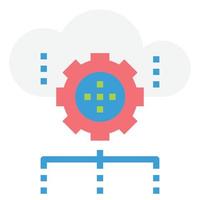 Cloud Data Technology Services Network Download Icon Vector, Database vector