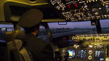 Civil aircraft cockpit. video