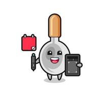 Illustration of cooking spoon mascot as a graphic designer vector