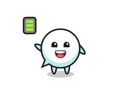 speech bubble mascot character with energetic gesture vector