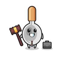 Illustration of cooking spoon mascot as a lawyer vector