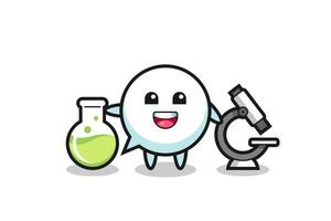 Mascot character of speech bubble as a scientist vector