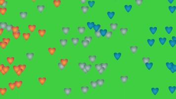 an illustration of a colorful heart with an effect resembling raining video
