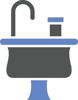 estilo de icono de lavabo vector