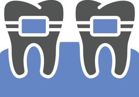 Tooth Braces Icon Style vector