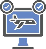Flight Check In Icon Style vector