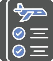 Flight Checklist Icon Style vector