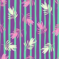 Tropical flowers seamless pattern. Tropical palm leaves wallpaper. vector