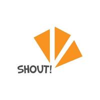 illustration vector graphic of three triangular shapes as a symbol of shouting, for a company logo or symbol