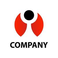 The circle forms a red black pattern, for company logos and symbols vector