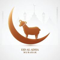 Eid al adha mubarak festival card background vector