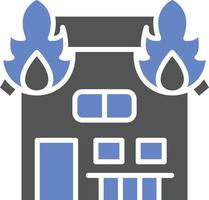 House Fire Icon Style vector