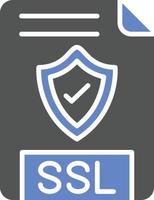 estilo de icono de archivo ssl vector