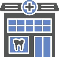 estilo de icono de clínica dental vector