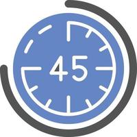 estilo de icono de 45 minutos vector