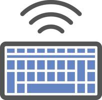 Wireless Keyboard Icon Style vector