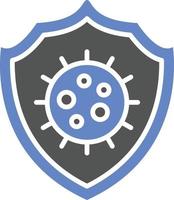 estilo de icono de protección antivirus vector