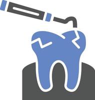 estilo de icono de escala de dientes vector