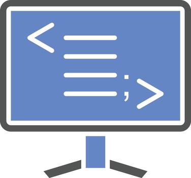estilo de icono de programación web vector