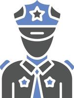 estilo de icono de guardia de seguridad vector