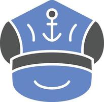 Captain Cap Icon Style vector