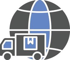 Global Delivery Icon Style vector