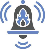 Firefighter Bell Icon Style vector