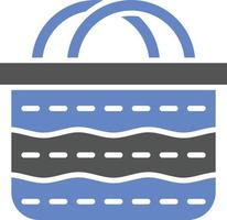 Picnic Basket Icon Style vector