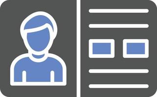 Identification Card Icon Style vector