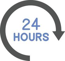 24 Hours Icon Style vector