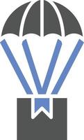 Parachute Delivery Icon Style vector