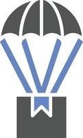 Parachute Delivery Icon Style vector