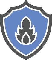Fire Shield Icon Style vector