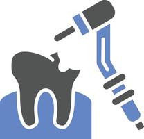 estilo de icono de perforación de dientes vector