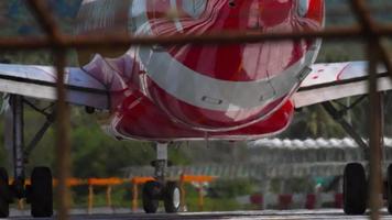 rodaje del avión para comenzar antes de la salida video