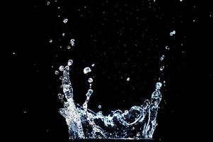 Abstract background of Water splashing on a black background. idea for freshness photo