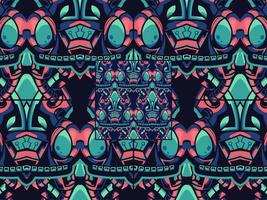 set color combination of seamless ornamental pattern vector